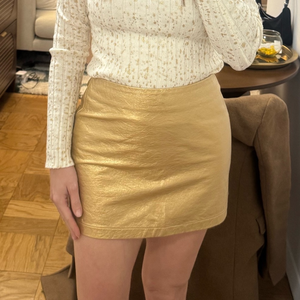 Gold Mini Skirt